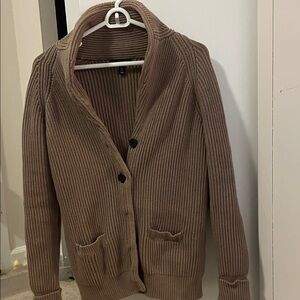 Lands' End Tan Ribbed Sweater